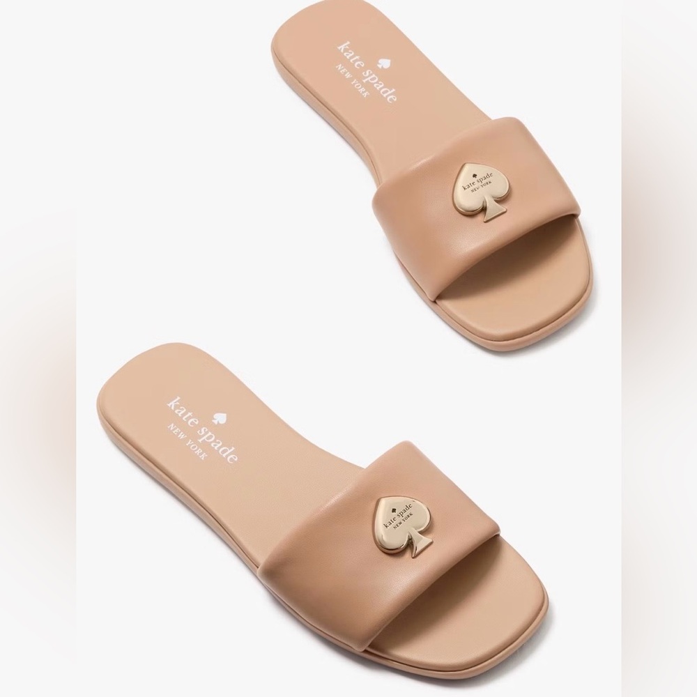 kate spade Summer Smooth Leather Slide Sandals